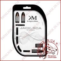 Кабель штек. jack 3.5 - 2RCA stereo 1.0m Kruger&Matz Кабель штек. jack 3.5 - 2RCA stereo 1.0m Kruger&Matz