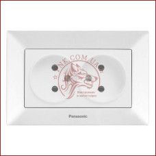 Розетка подвійна біла Panasonic arkedia slim (WNTC0204-2WH) (480200223)