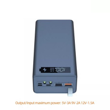 Портативна батарея Power Bank T12-PD 36000mah 18W (Micro usb, Lightning, Type C) Black