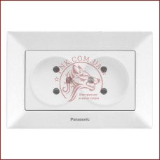 Розетка подвійна біла Panasonic arkedia slim (WNTC0204-2WH) (480200223)