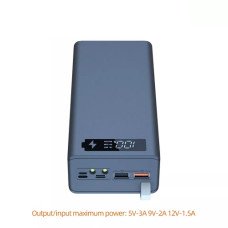 Портативна батарея Power Bank T12-PD 36000mah 18W (Micro usb, Lightning, Type C) Black Портативна батарея Power Bank T12-PD 36000mah 18W (Micro usb, Lightning, Type C) Black