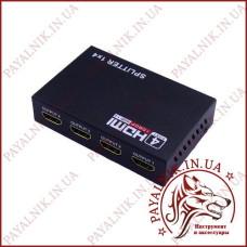 Перехідник відео hdmi сплітер на 4 порти з адаптером коробка
