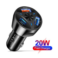 Автомобільне зарядне Quick Charge 55W 2 Usb, 1 type C +PD