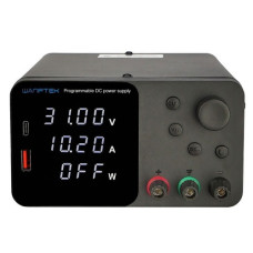 Блок живлення Wanptek TPS3010, 30V, 10A, імпульсний, з цифровою індикацією (V/ A/ W), USB A/ Type-C