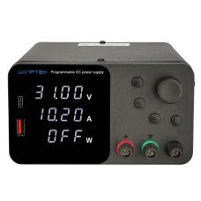 Блок живлення Wanptek TPS3010, 30V, 10A, імпульсний, з цифровою індикацією (V/ A/ W), USB A/ Type-C