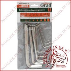 Набір ключів шестигранних Grad 8 штук (4022615)