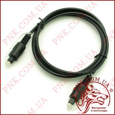 Кабель оптичний звуковий 1.5м Toslink plug чорний