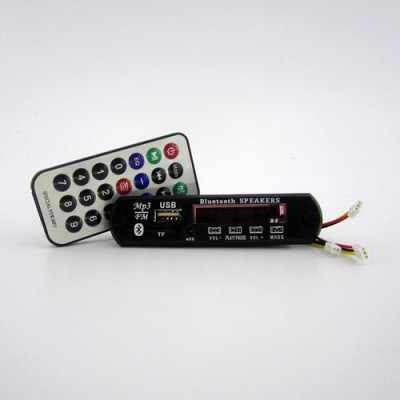 Вбудований MP3 плеєр JQ-018BT з пультом ДК (Bluetooth, MP3, USB, AUX, Micro SD, 6-12V)