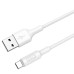 Кабель HOCO X25 + Soarer Charged Silicone Type C 2.1A 1m. White