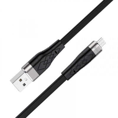 Кабель HOCO X53 2.4A 1.0m Angel silicone Micro USB black