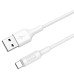 Кабель HOCO X25 + Soarer Charged Silicone Type C 2.1A 1m. White