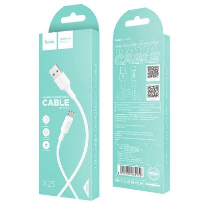 Кабель HOCO X25 + Soarer Charged Silicone Type C 2.1A 1m. White