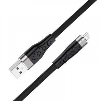 Кабель HOCO X53 2.4A 1.0m Angel silicone Micro USB black