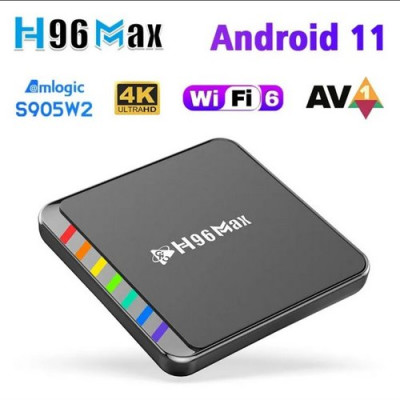TV Box приставка H96 MAX Amlogic S905W2 4-32Gb Android 11 Smart TV