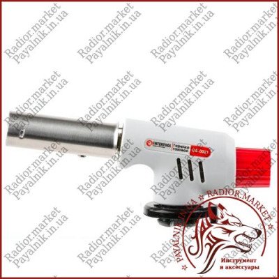 Пальник газовий, п'єзозапалювання на регуляторі INTERTOOL GB-0021