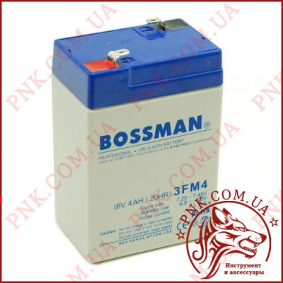 Акумулятор свинцево-кислотний Bossman Profi 6V 4AH 20HR (3FM4)
