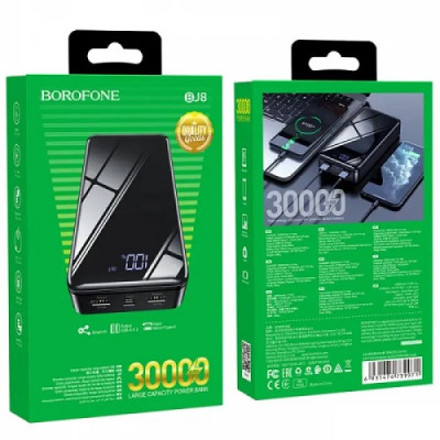 Портативна батарея BOROFONE BJ8 display Power bank 30000mah black