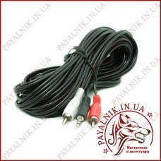 Кабель аудіо mini jack 3.5mm stereo - 2 RCA audio 7,5m Польща (KPO2747-7,5)