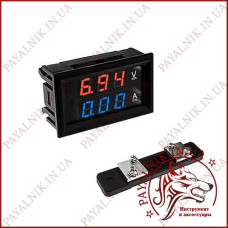 Вольтметр амперметр VA-27030 до 100V 50A у корпусі + шунт