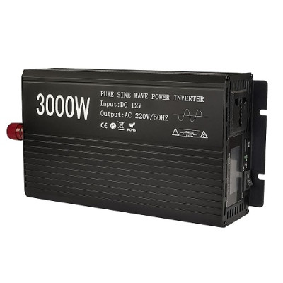 Інвертор SW-3000W DC 12V - AC 220V чиста синусоїда, дисплей