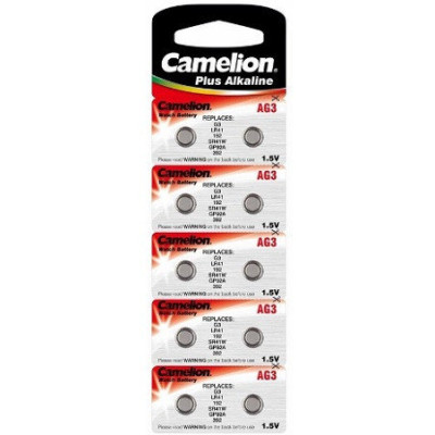Батарейка Camelion Alkaline 1.5v G3, LR41, 192, SR41W, GP92A, 392