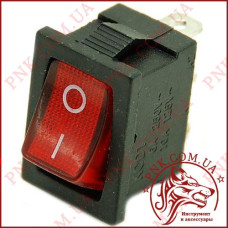 Перемикач KCD-1, ON-OFF 3-х контактний, 6A, 220V, чорний