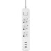 Подовжувач Xiaomi Mi Power Strip (3 розетки + 3 USB-port) XMCXB04QMEU White