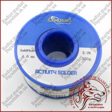 Припій ПОС-61 із флюсом Lichuang Sn60Pb40 1.0mm 250g