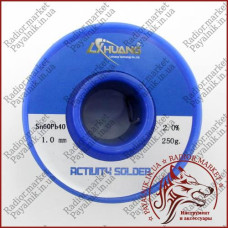 Припій ПОС-61 із флюсом Lichuang Sn60Pb40 1.0mm 250g
