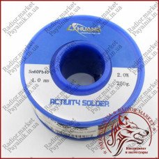 Припій ПОС-61 із флюсом Lichuang Sn60Pb40 1.0mm 250g