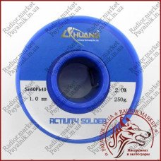 Припій ПОС-61 із флюсом Lichuang Sn60Pb40 1.0mm 250g