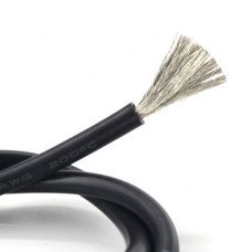 Провід силіконовий 1жила 26AWG (0,15мм.кв.), чорний, 1м. Провід силіконовий 1жила 26AWG (0,15мм.кв.), чорний, 1м.