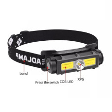Ліхтарик налобний Headlamp BL-K33-1 від акумулятора Li-on 18650 зарядка від Micro USB + червоне світ