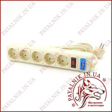Мережевий фільтр-подовжувач SVITTEX SV-003 5м, 5 розеток, 2.2кВт Мережевий фільтр-подовжувач SVITTEX SV-003 5м, 5 розеток, 2.2кВт