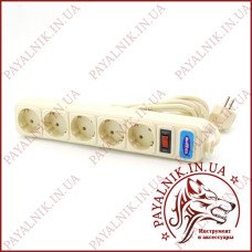 Мережевий фільтр-подовжувач SVITTEX SV-003 5м, 5 розеток, 2.2кВт
