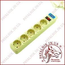Мережевий фільтр-подовжувач SVITTEX SV-001 1,8м, 5 розеток, 2.2кВт