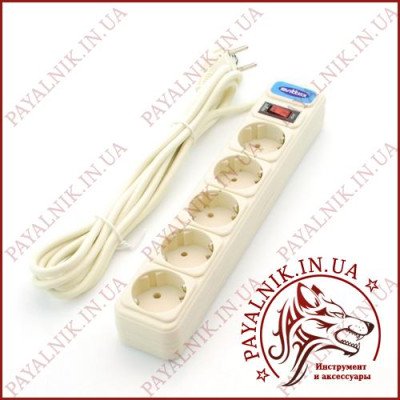 Мережевий фільтр-подовжувач SVITTEX SV-002 3м, 5 розеток, 2.2кВт