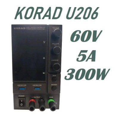 Лабораторний блок живлення KORAD U206 60V 5A 300W