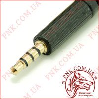 Кабель AUX mini jack 3.5мм 1.0м тканина (без пакування)