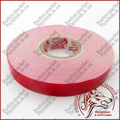 Двосторонній скотч спінений Master Tape 5м*12мм білий