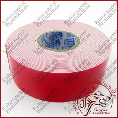 Двосторонній скотч спінений Master Tape 5м*30мм білий