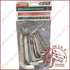 Набір ключів шестигранних Grad 10 штук (4022635)