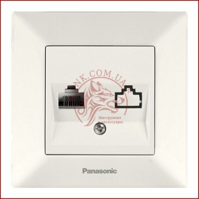 Розетка інтернет RJ45 CAT5E біла Panasonic arkedia slim (WNTC0404-2WH) (480200225)