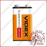 Батарейка Videx 6F22 9v (крона) сольова