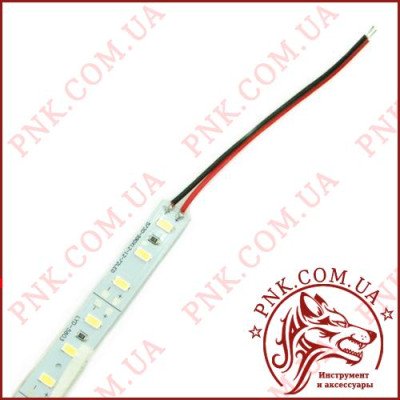 Світлодіодна стрічка лінійка BRT 12V 24W, 72 LED (5630), біла (6500K), зі скотчем