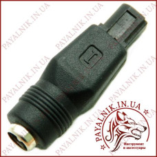 Перехідник живлення гніздо 5,5/2,1мм - штекер спец DELL 3 pin (в корпусі)