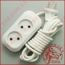 Подовжувач мережі SVITTEX SV-009-3 3м, 2 розетки, 2.2кВт