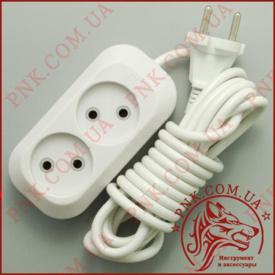 Подовжувач мережі SVITTEX SV-009-3 3м, 2 розетки, 2.2кВт