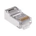 Конектор інтернет RJ-45 штекер під обтиск, екранований, прохідний (premium) CAT 6