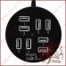 Концентратор USB HUB 8 портів v2.0 480Mbps 60см. круглий